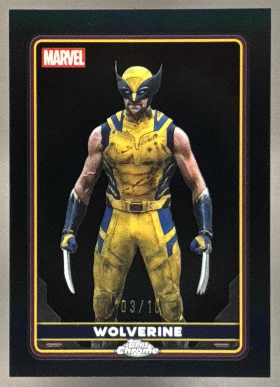 Wolverine 2025 Topps Chrome Deadpool Black Refractor 3/10 #30