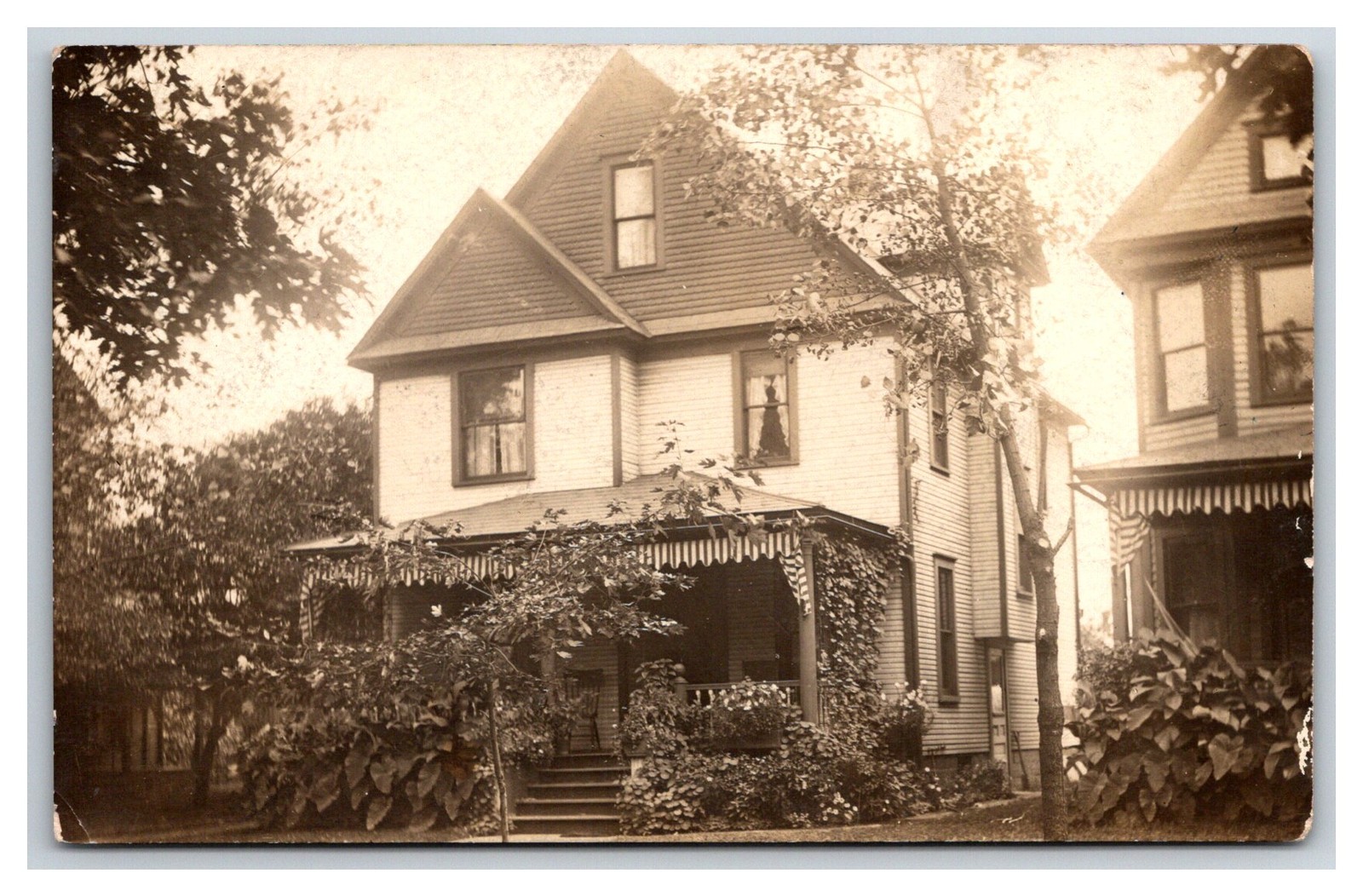 RPPC ~ Barberton OH ~ Historic home house Street view Ohio by Arkron