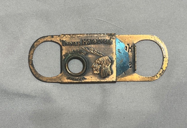 Very Rare Early 1900s Indian Motorcycles Copper Cigar Cutter W/Blade Hendel Mfg