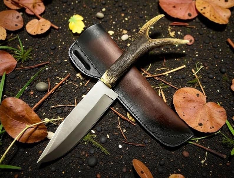 Handmade D2 Steel Bowie Knife: Legend of The Fall Movie Replica with Leather She