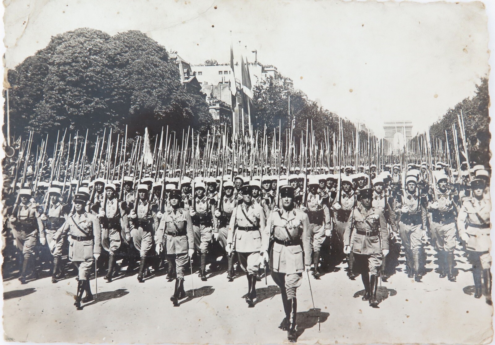 Posted 3 Weeks After The Start WW2 Large RPPC, Paris La Revue du 14 Juillet 1939