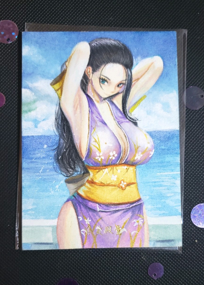 ACEO OOAK ORIGINAL 1/1 HAND-DRAWN SKETCH One Piece Nico Robin, Signed by artist