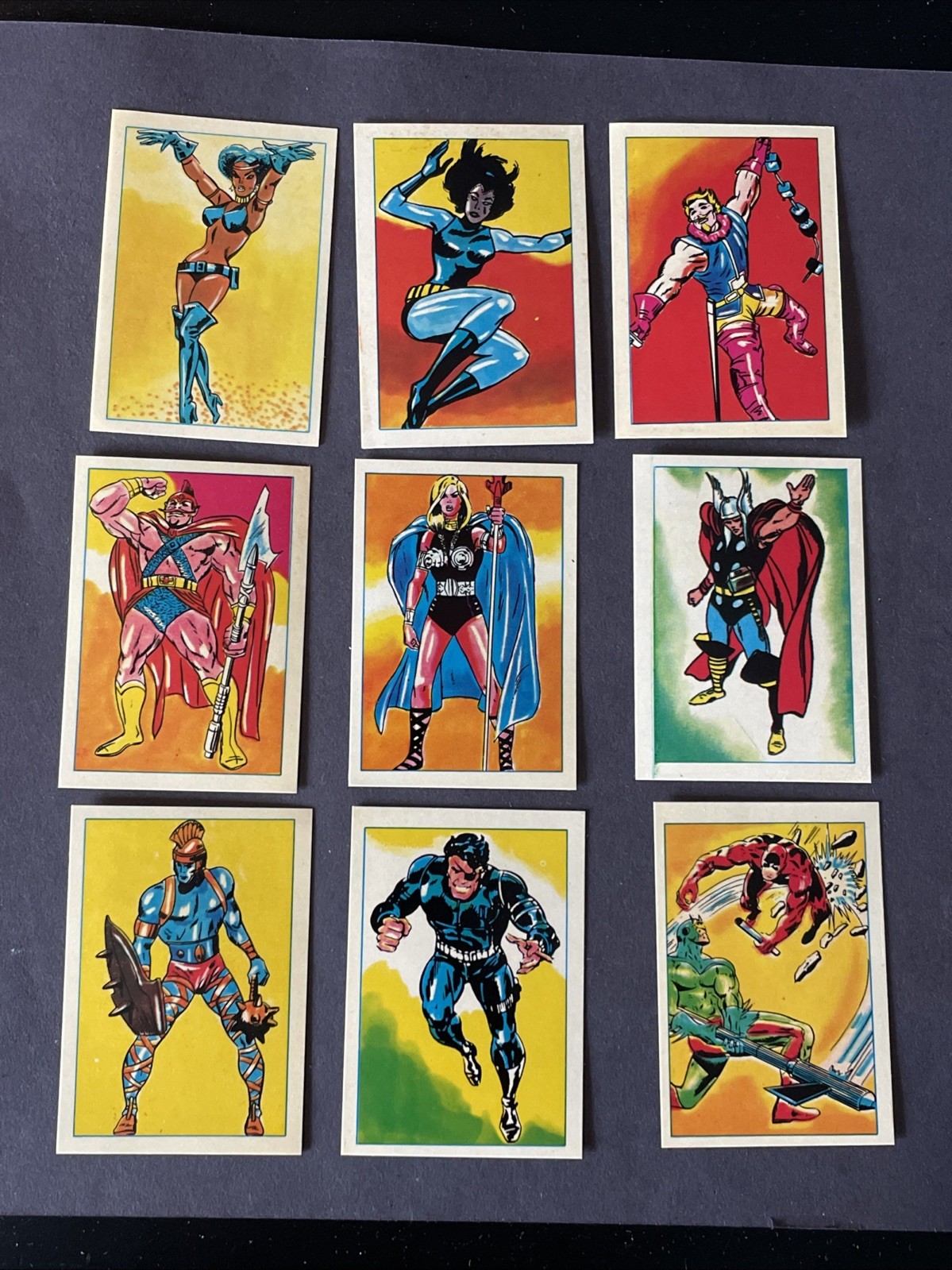 Vintage 1984 Marvel Super Heroes Secret Wars Stickers Lot - 9 Unused Excellent