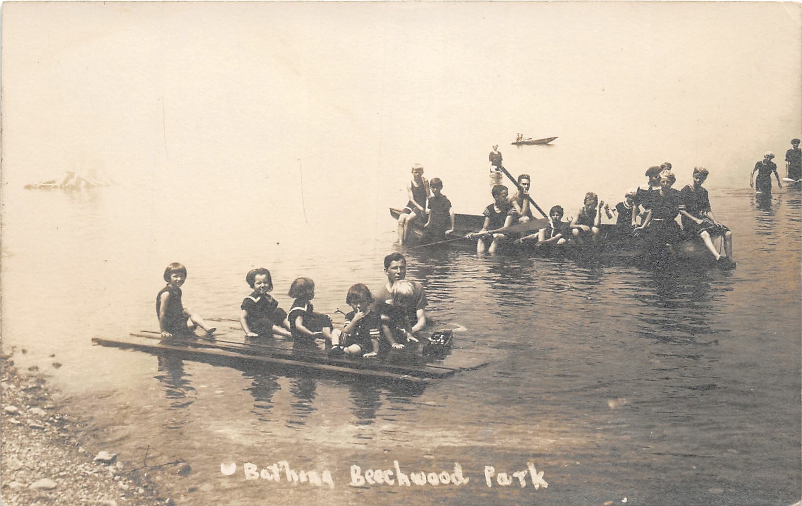 H88/ Rochester New York RPPC Postcard c1910 Beechwood Park Bathing 194