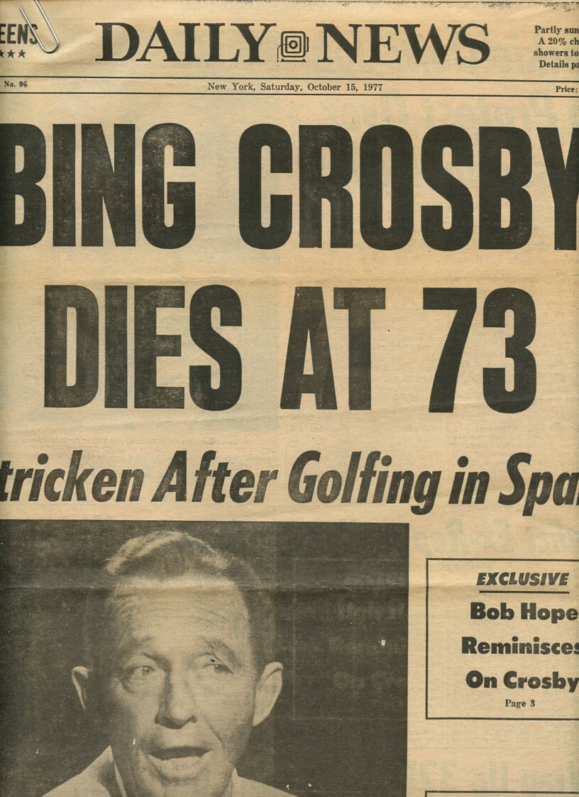 Bing Crosby Magazine Photo Clipping 2 Page M7302