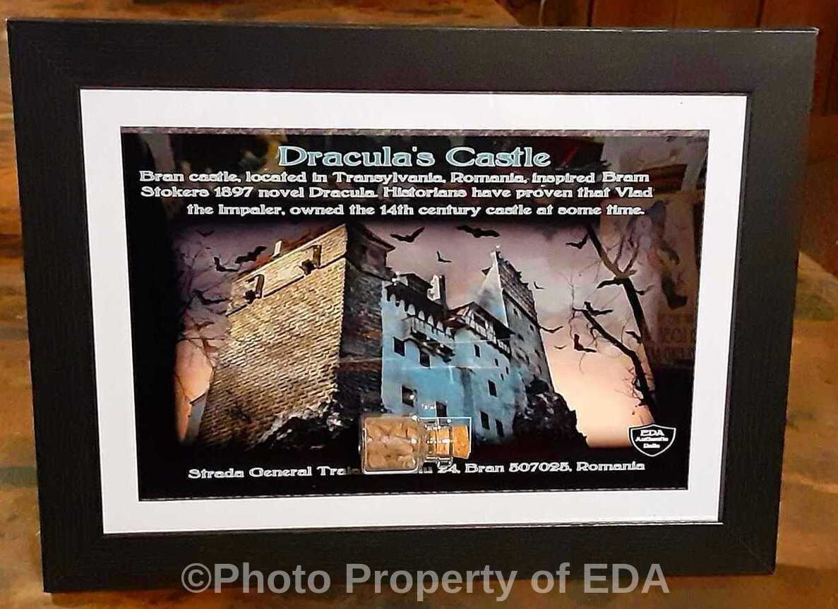 DRACULA'S CASTLE Bran Castle Relic Gravel Soil Sample w/COA Haunted Item Object