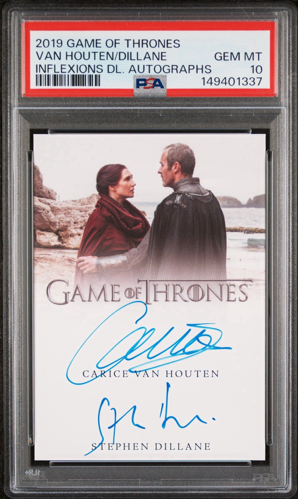 2019 Game of Thrones Carice Van Houten Stephen Dillane Dual Auto PSA 10 Pop 3