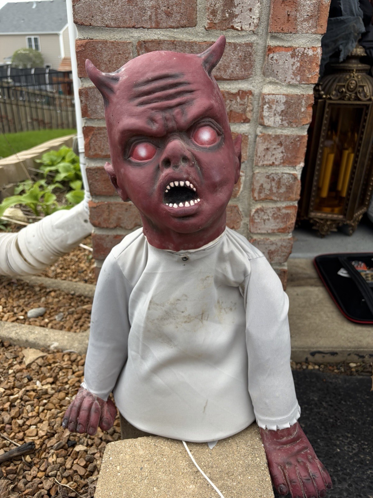 Spirit Halloween Rare Animatronic Zombie Baby - Little Luci Devil 2009 Evil