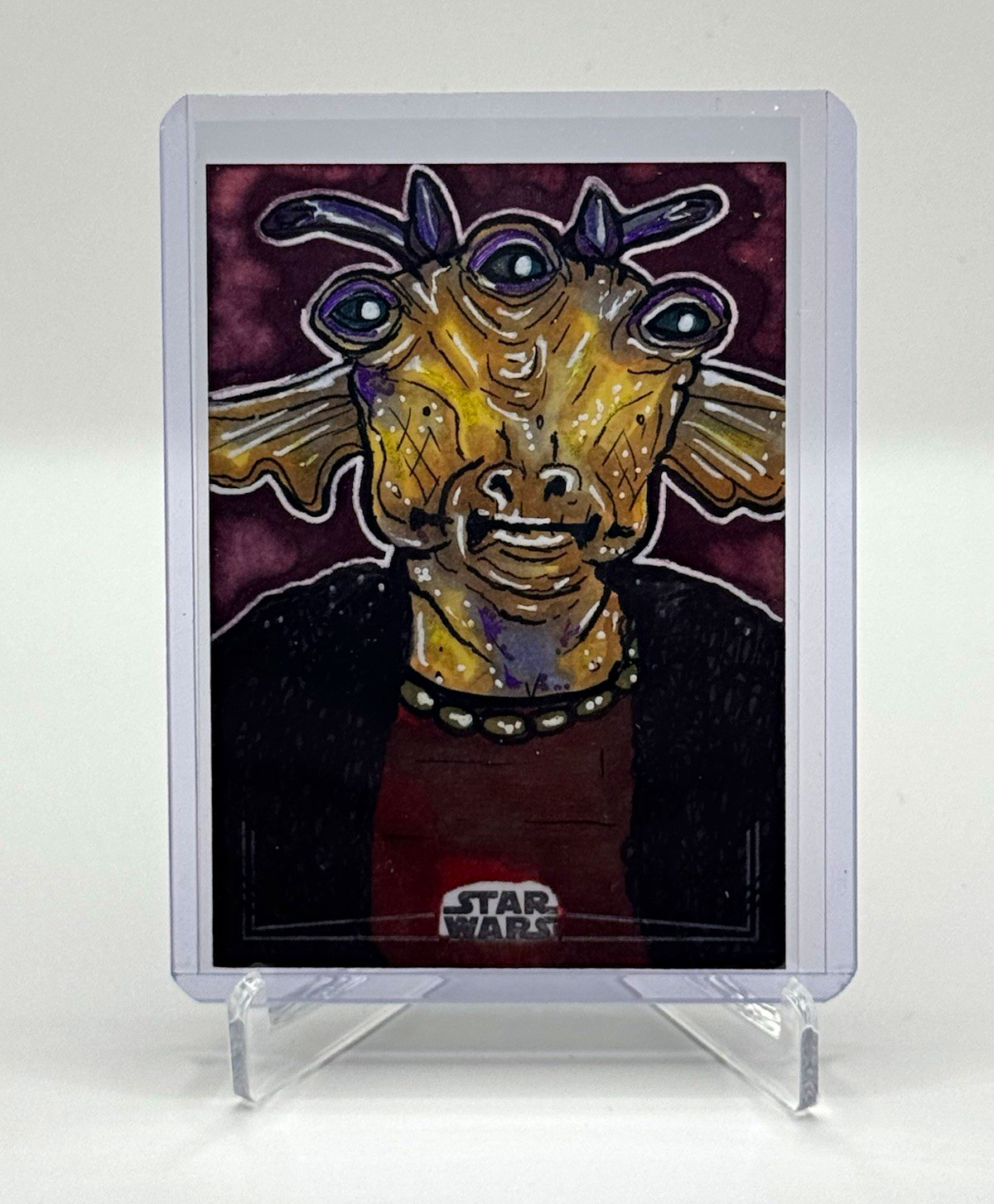 Topps Star Wars Sketch Card Aks Mor Artist Signature Auto 1/1