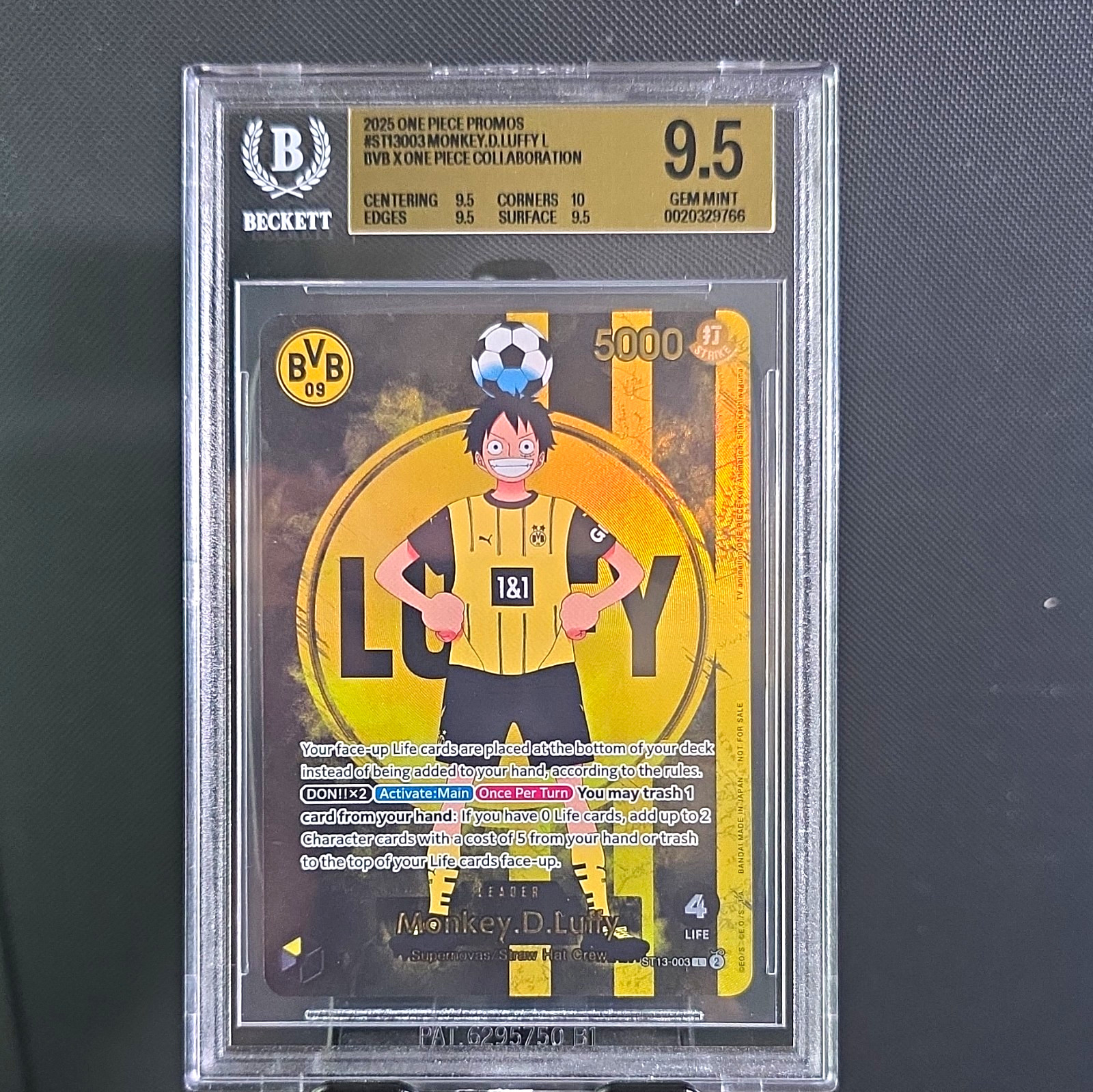 Bandai One Piece 2025 Promos Monkey D. Luffy ST13-003 Promo BGS 9.5 Bandai One Piece 2025 Promos Monkey D. Luffy ST13-003 Promo BGS 9.5