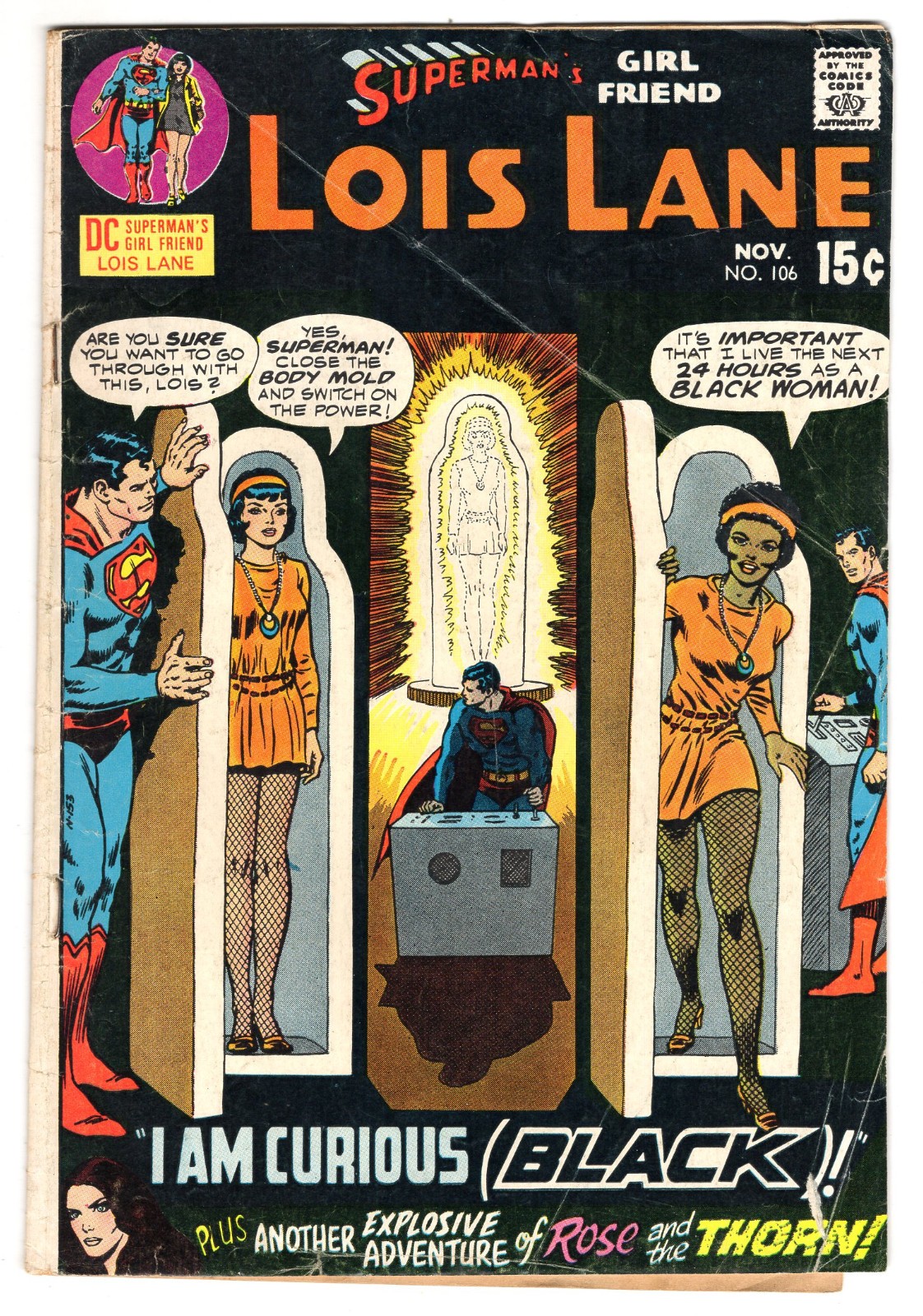 Lois Lane #106 Good-Very Good 3.0 Superman\'s Girlfriend I Am Curious Black 1970