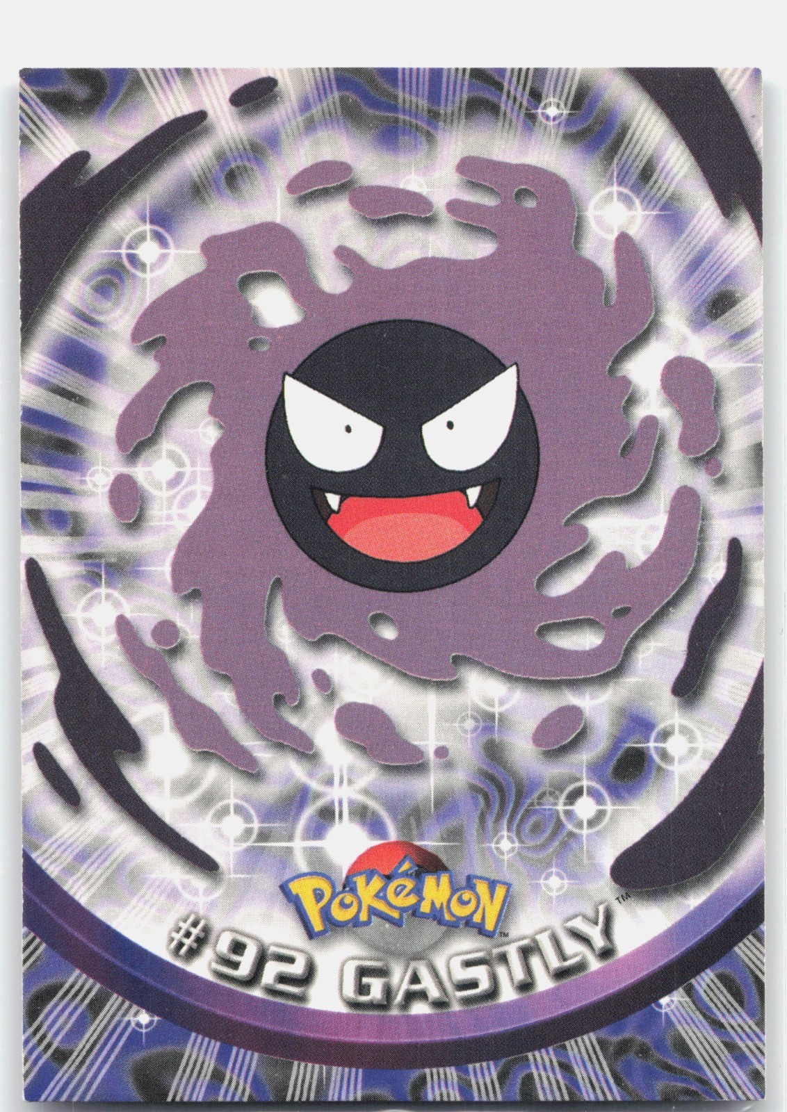 1999 Pokemon Topps Gastly #92 Blue Logo Card LP