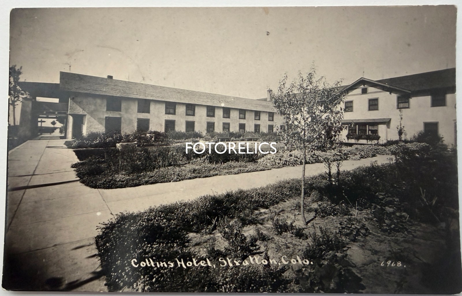 STRATTON Kit Carson Colorado - Original Early RPPC - Collins Hotel - Posted 192x