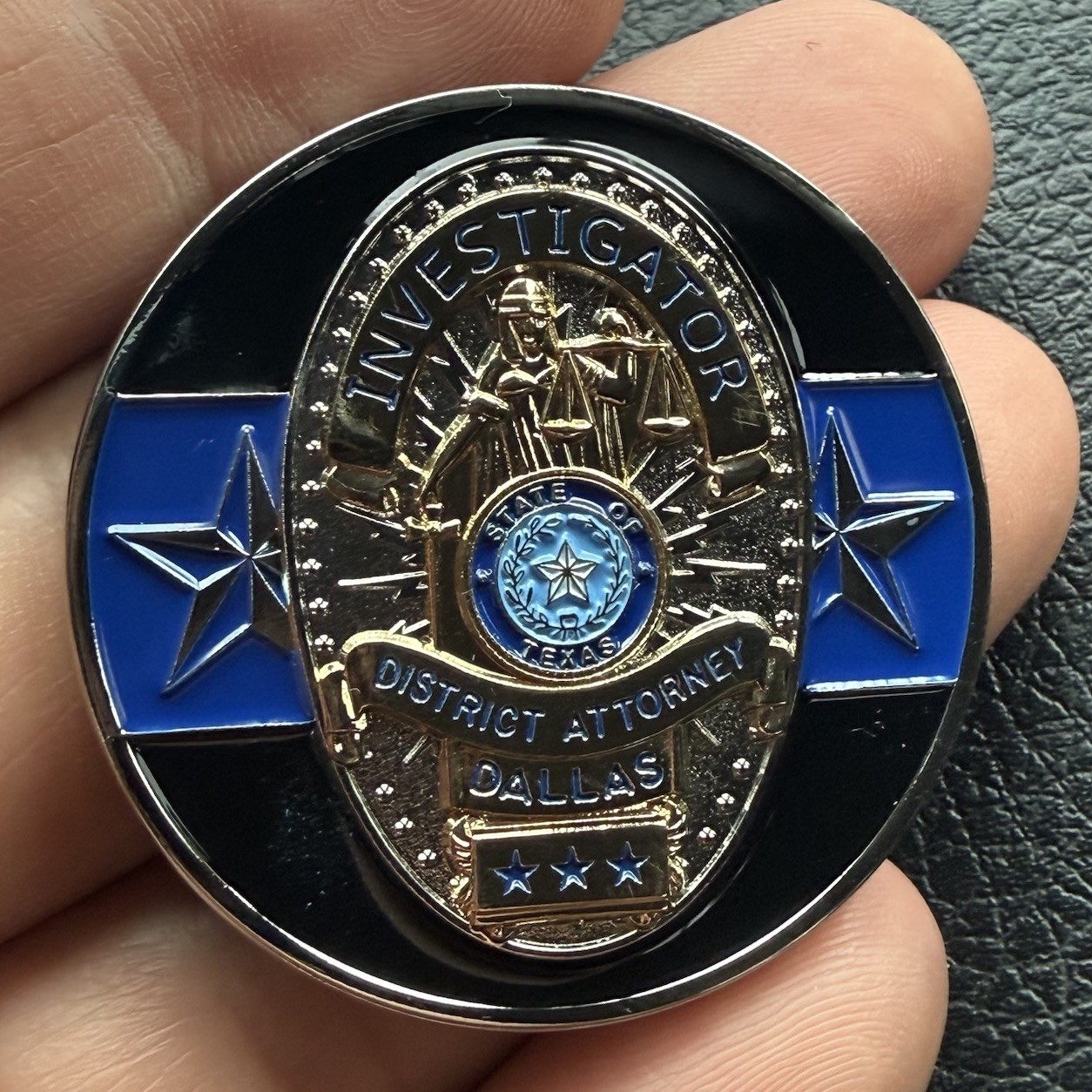Dallas Texas Police Detective Anti Gang Narcotics Criminal Investigations Coin