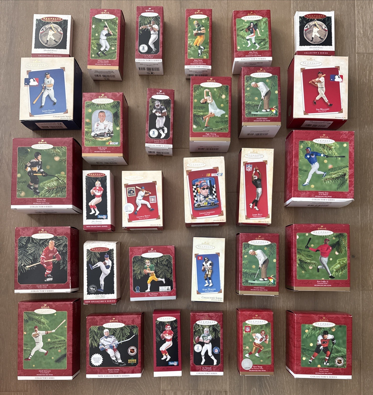 Hallmark Keepsake NFL MLB NHL Football Christmas Ornaments Sports Lot of 30