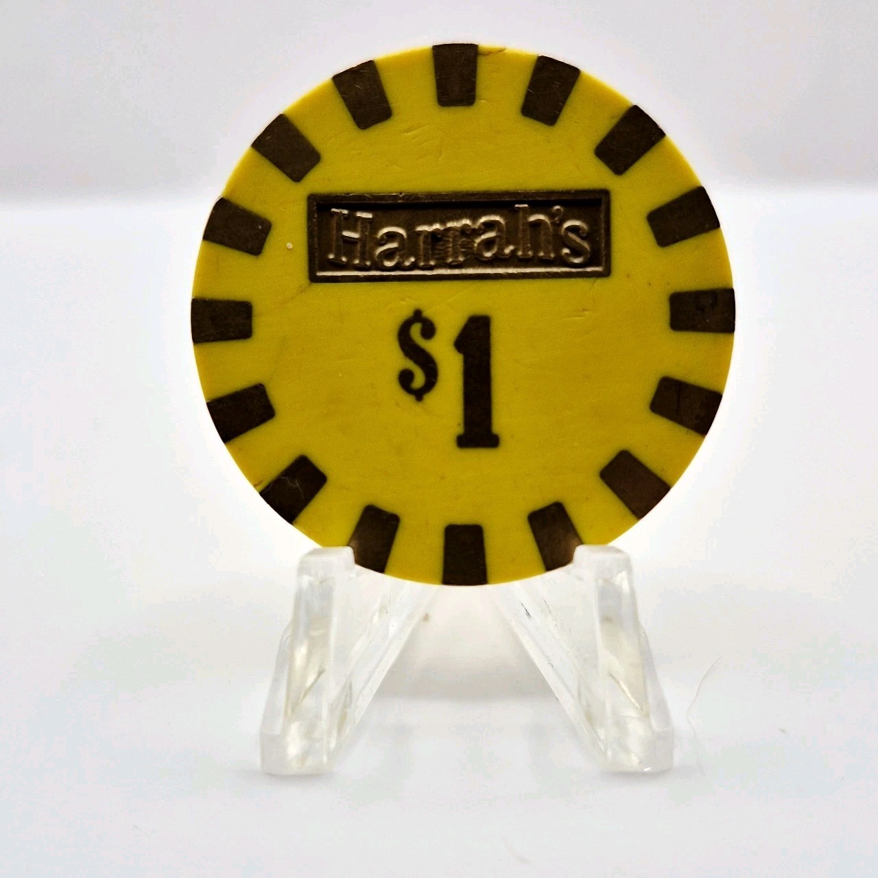 Harrah's Hotel Casino Reno Tahoe Nevada 1980's $1 Casino Chip N5143