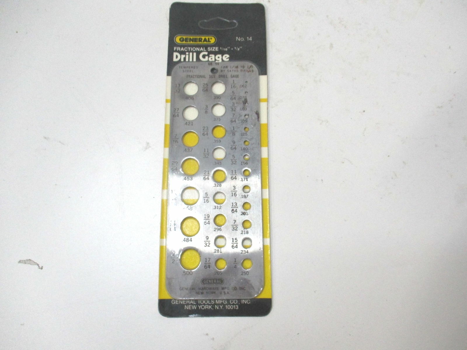 General Tools 1/16-Inch to 1/2-Inch Instrument 14 Drill Gage