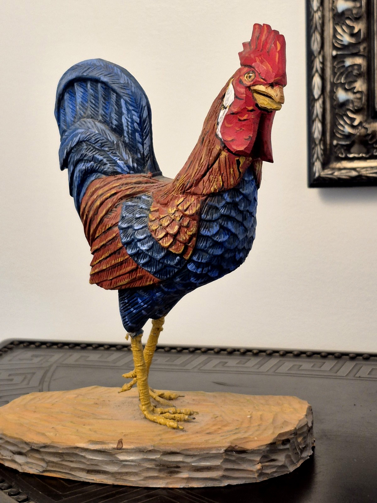 John Dickens ROOSTER, Abingdon, VA Hand Carved Signed & Dated Folk Art Decoy