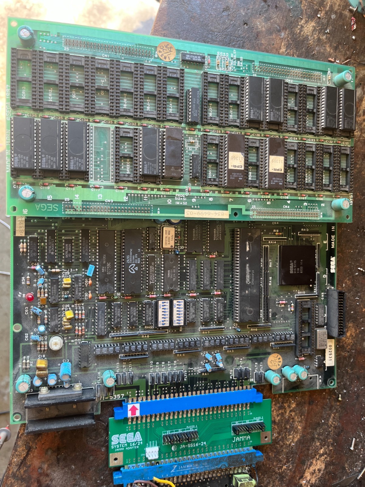 Sega System 16B Shinobi Non-Jamma PCB *Works Great* w/ Original manual