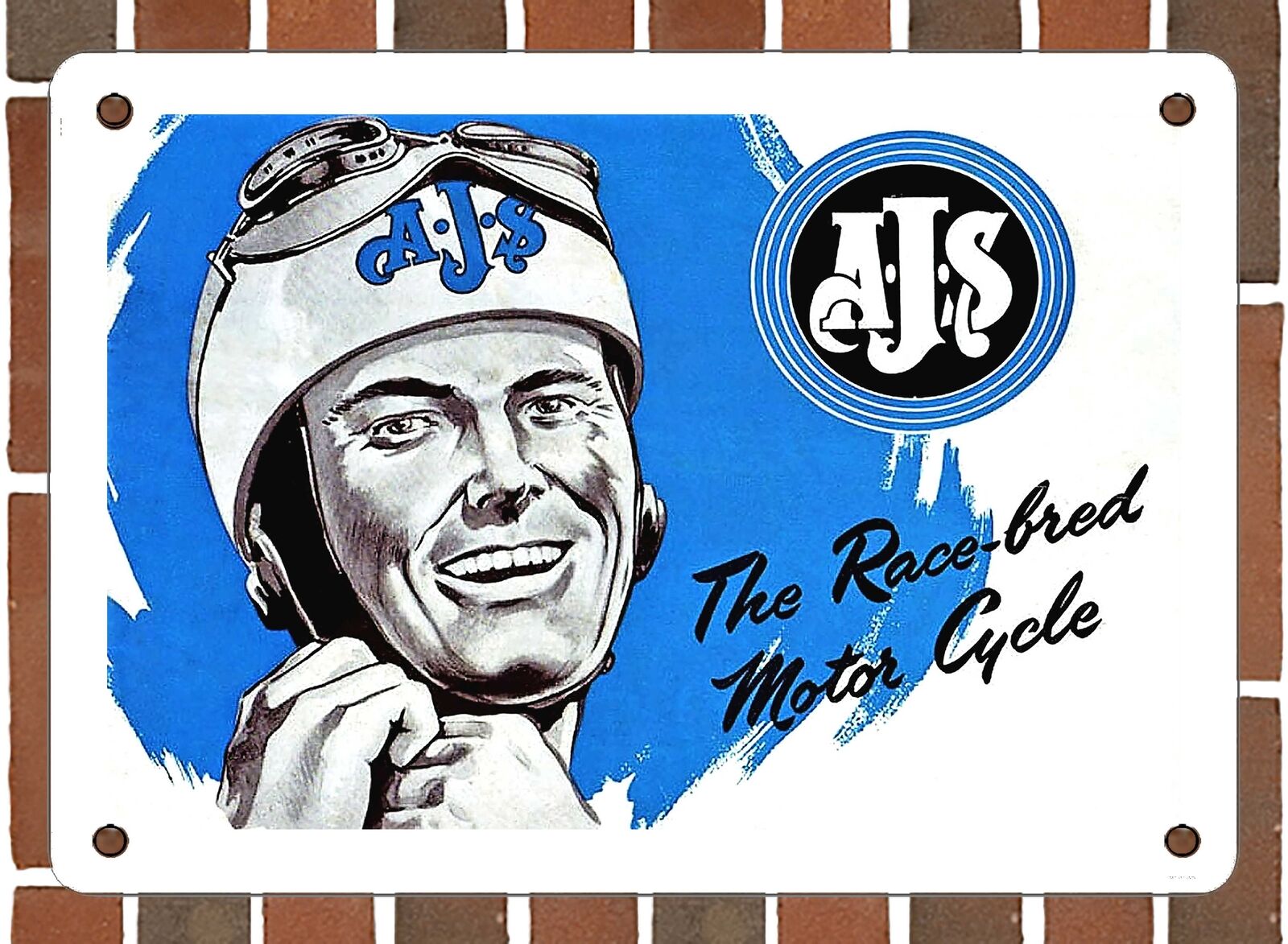 METAL SIGN - 1957 AJs the Race Bred Motorcycle - 10x14 Inches