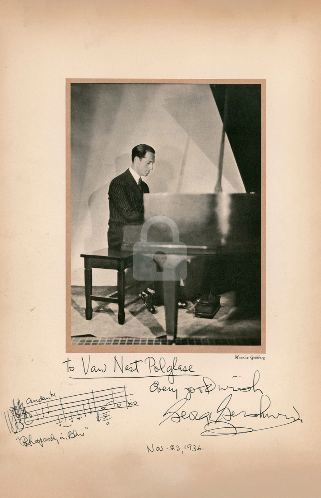 George Gershwin Signed Autograph RPPC Photo Postcard COPY