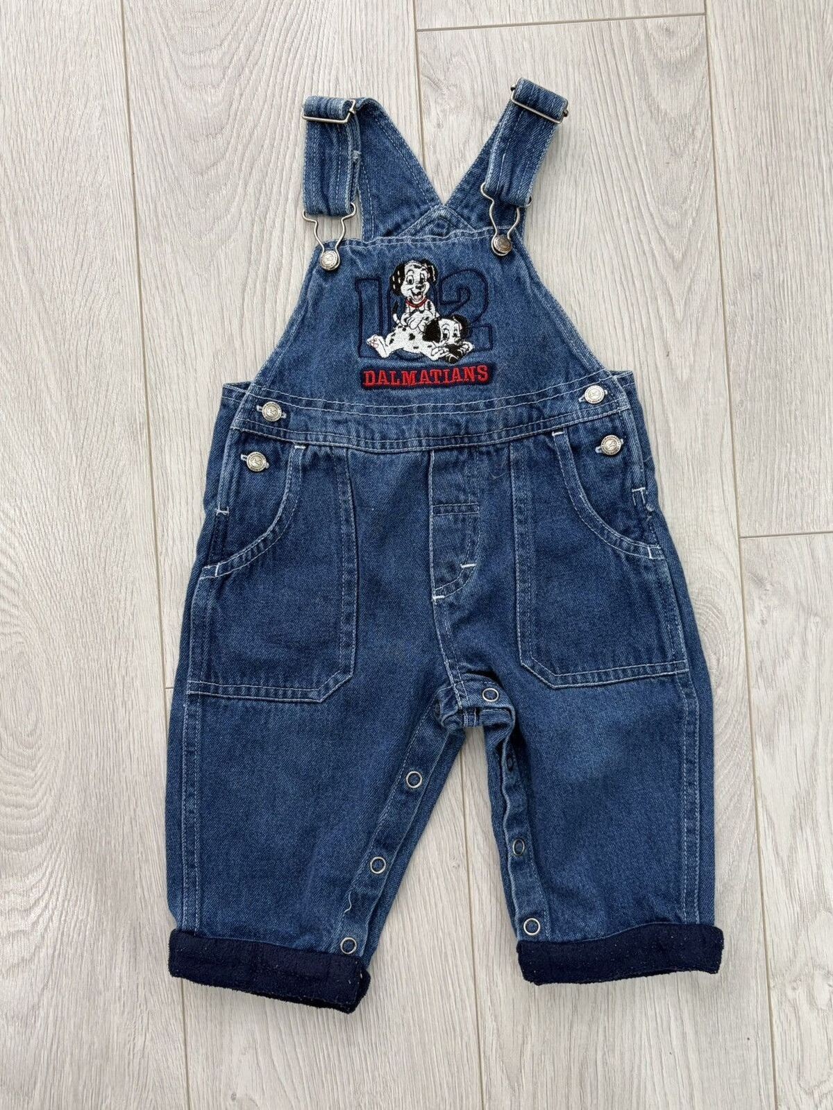 Vtg 102 Dalamtians Kids Baby Toddler Overalls disney 12m