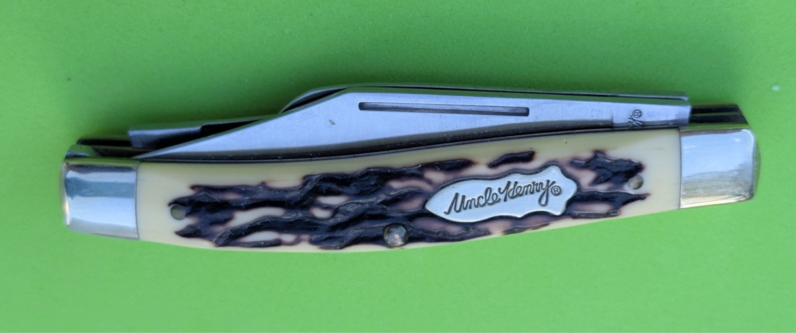 Schrade Uncle Henry 885UH Folding Pocket Knife ~ Made In USA **Fine Condition**