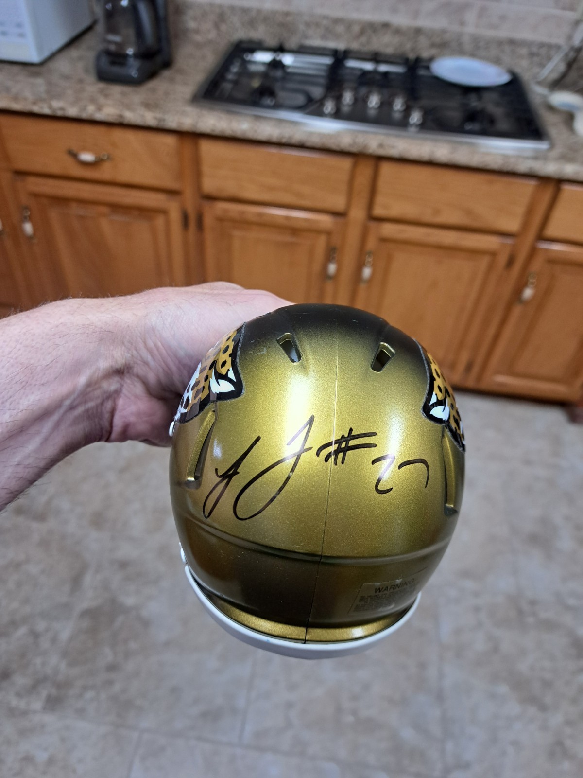 Leonard Fournette Autographed Signed Jacksonville Jaguars Mini Helmet LSU TIGERS Leonard Fournette Autographed Signed Jacksonville Jaguars Mini Helmet LSU TIGERS
