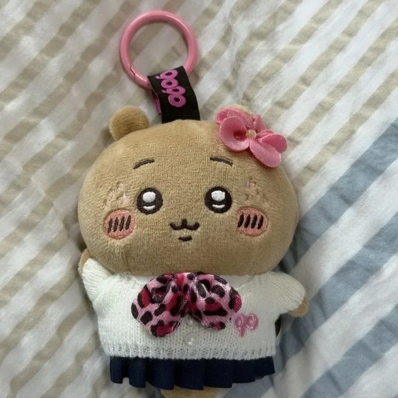 Brown Leopard 9090 Chiikawa Usagi Hachiware Momonga Plush Doll Mascot Pendant