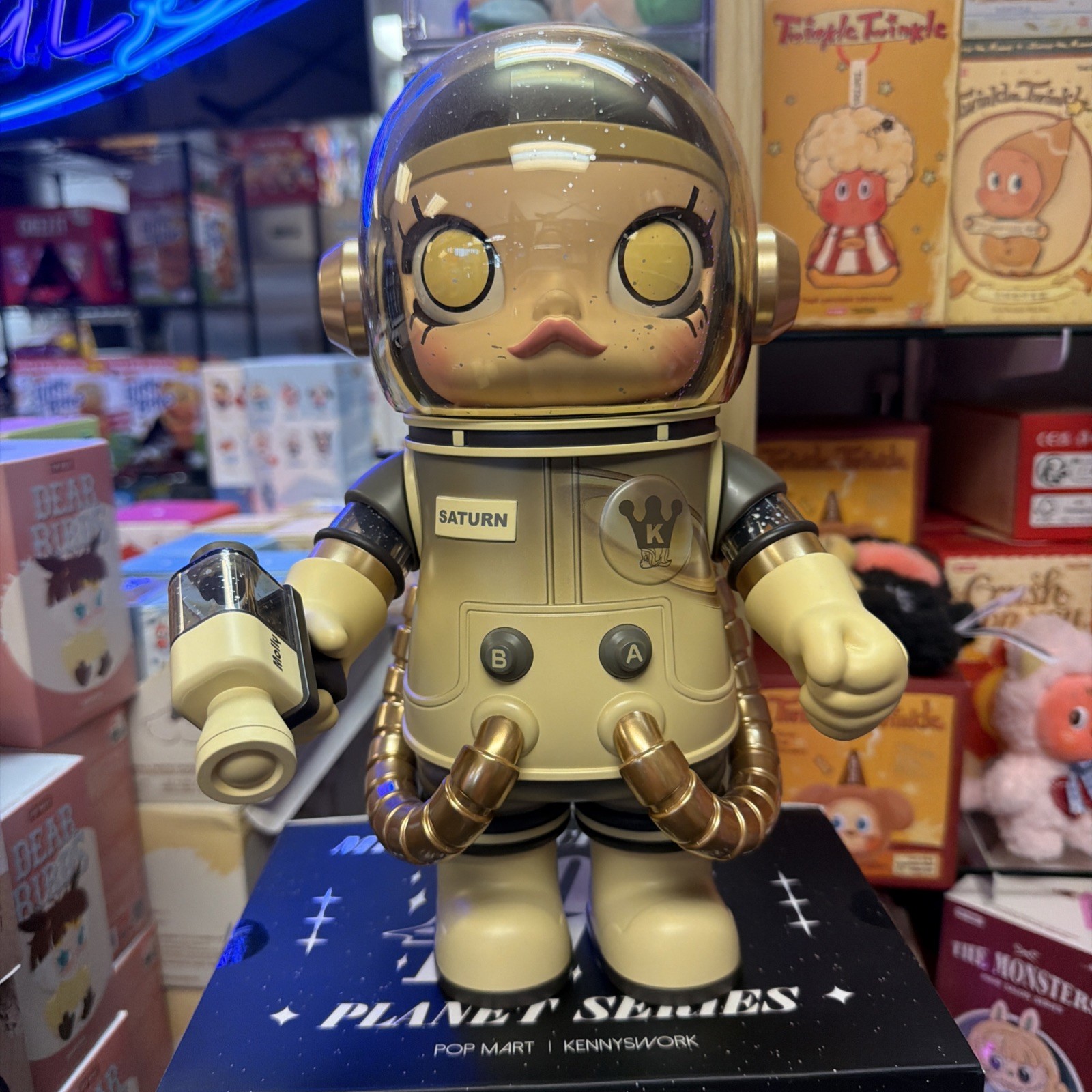 POP MART MEGA SPACE MOLLY 400% Saturn Figure Planet Series USA 🇺🇸 Seller