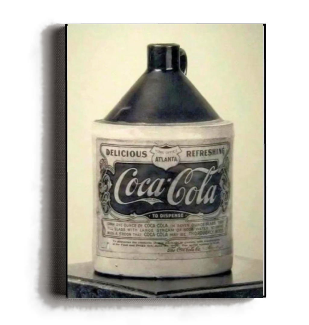 Rare Framed 1894 First Coca-Cola Coke Bottle Vintage Photo. Jumbo Giclee Print