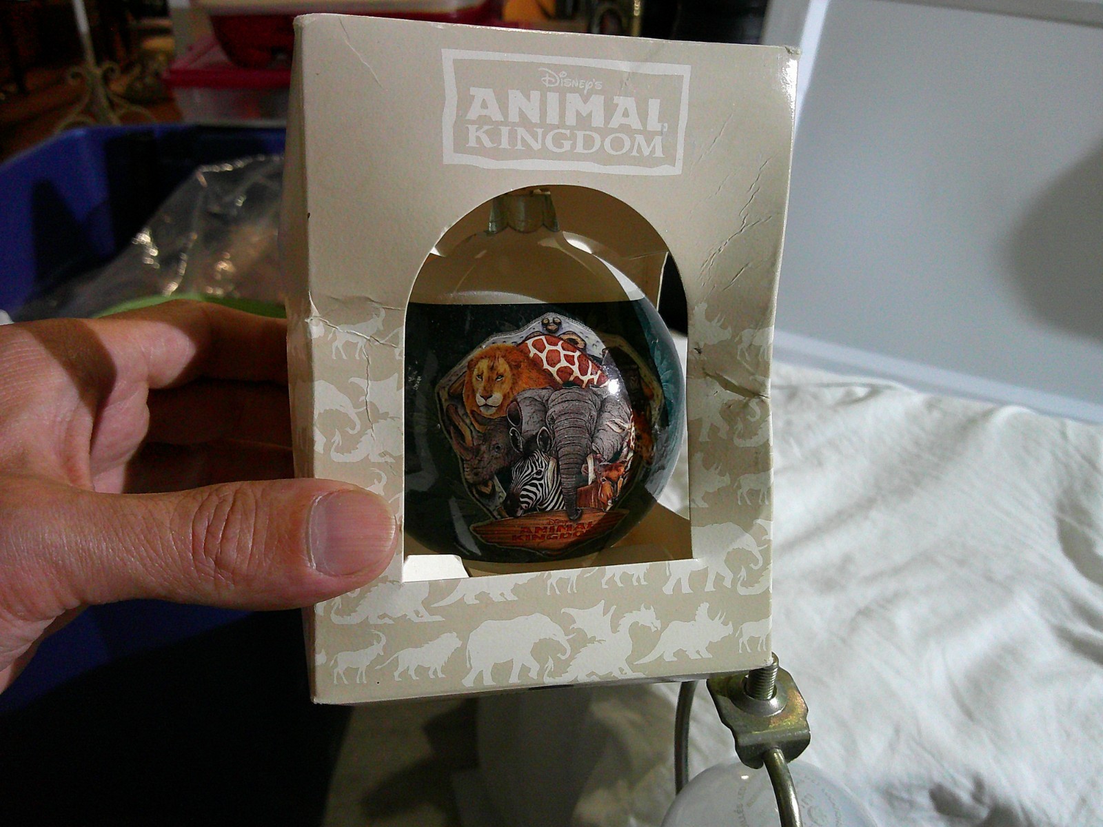 Vintage 1998 Disney Animal Kingdom Christmas Ball Ornament (Original Box)