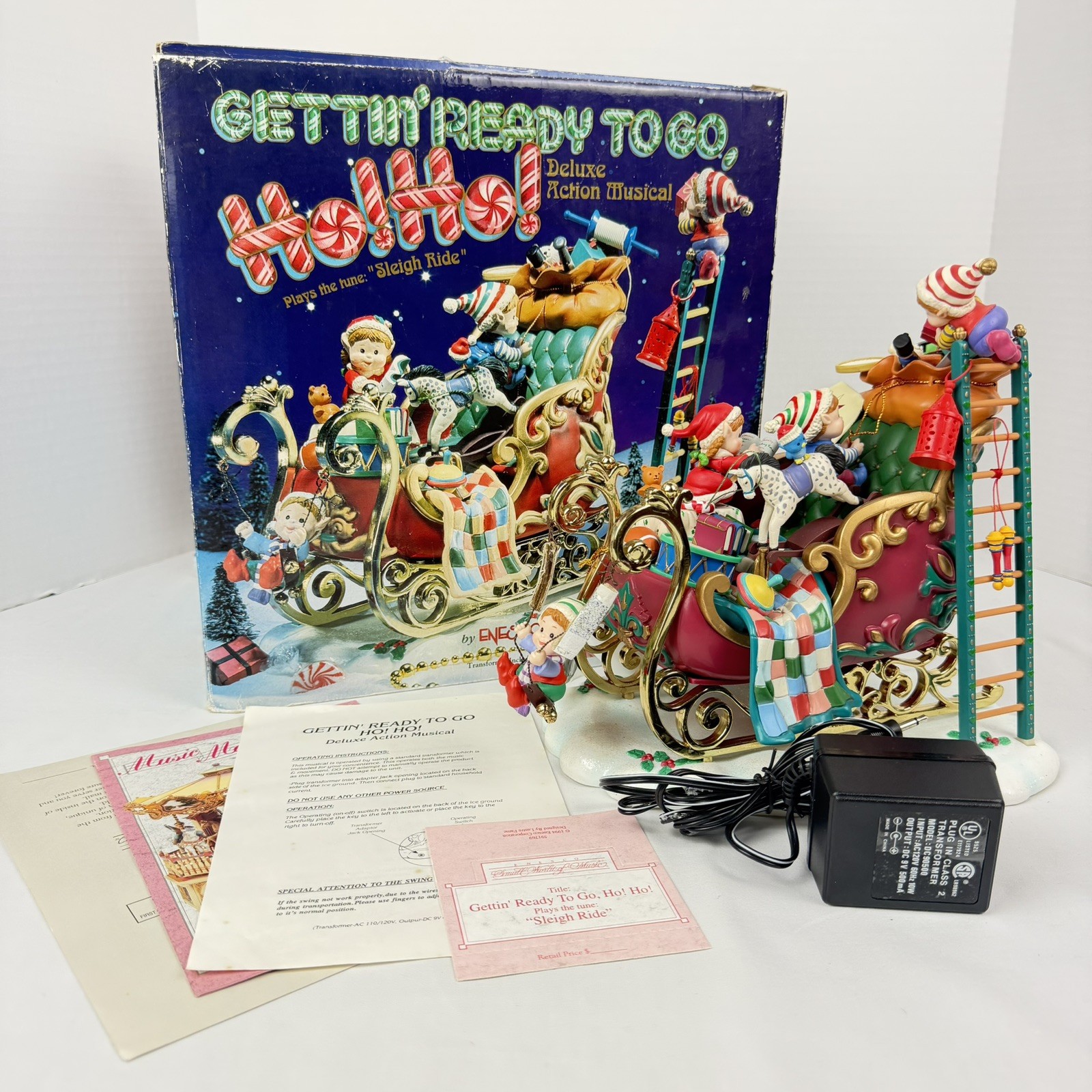 Vintage Enesco 1994 Getting’ Ready To Go Ho, Ho, Ho