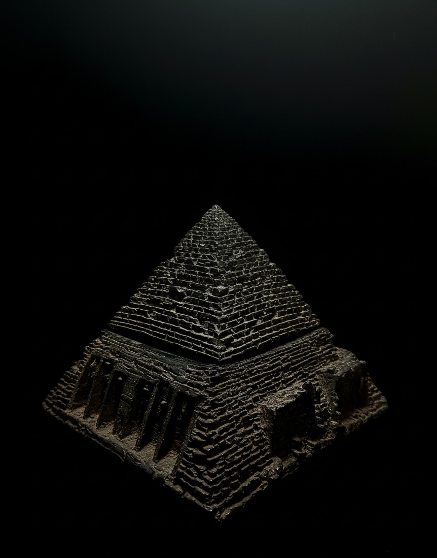 Ancient Egyptian Stone Pyramids Giza Rare Antique Carved Pharaonic Sculpture