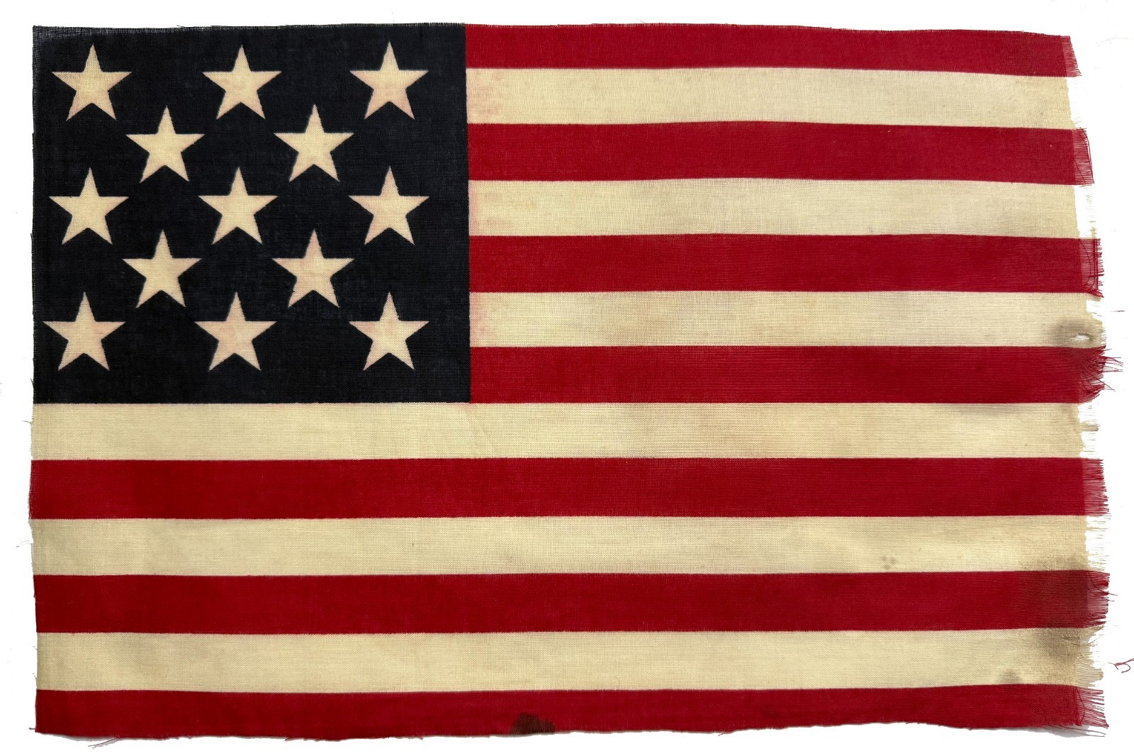 Vintage 13 Star American Parade Flag Folk Art Primitive VTG early old mid 1900s