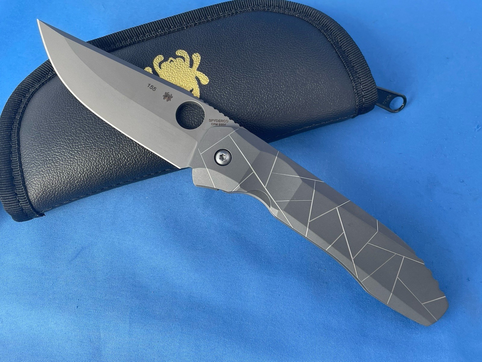 Spyderco C199TIP Nirvana Knife 1 Piece Titanium Handle S90V 2016 Production #155