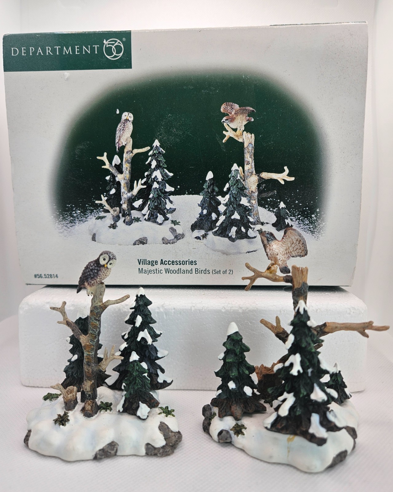 Dept 56 Majestic Woodland Birds (set of 2) #56.52814 Village Accessories w/ Box