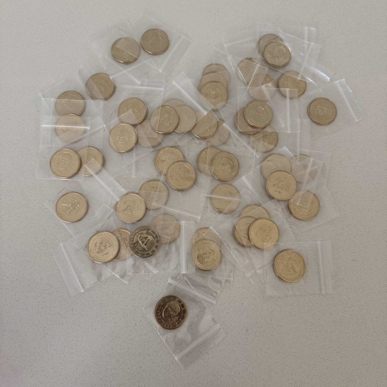 Lot of 50 Donald Trump Coin $1 US Mint Non-Privy In Hand Semiquincentennial 2026