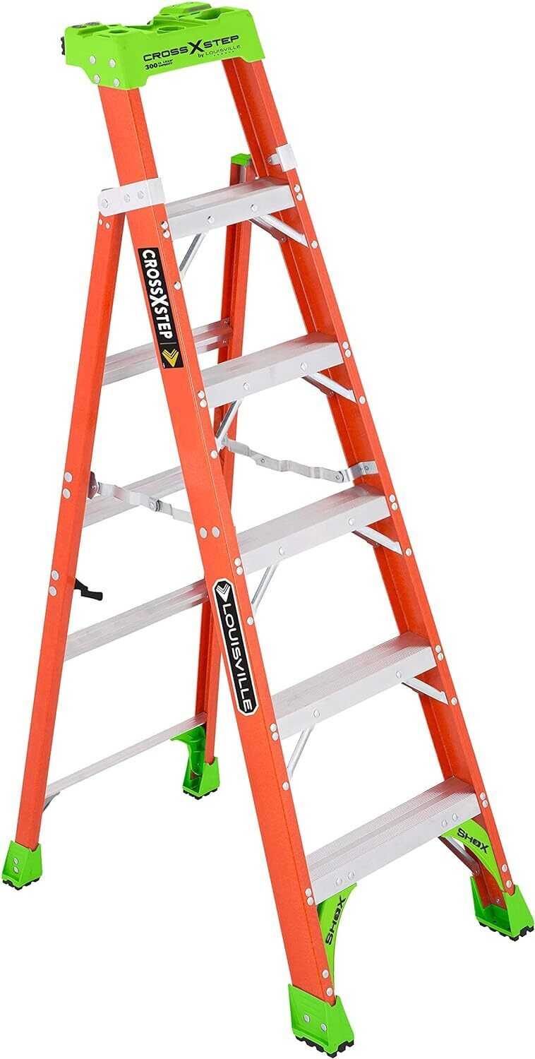 FXS1506, 6-feet Step Ladders, Orange,USA Stock✅Delivery time 2-5 days🚀