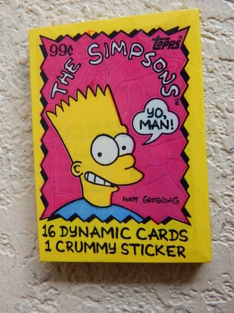 1990 TOPPS The Simpsons JUMBO 16 Cards Wax Pack - RARE Bart Wrapper - UNOPENED