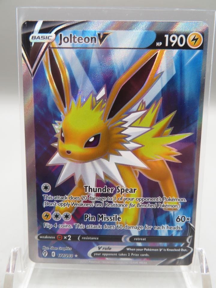 Pokemon Trading Card High Grade 2021 Jolteon V 177/203