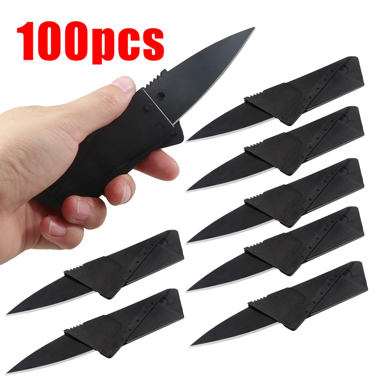 100PACK Folding Ultra-Thin Credit Card Knives Survival Wallet Pocket Sharp Knife 100PACK Folding Ultra-Thin Credit Card Knives Survival Wallet Pocket Sharp Knife