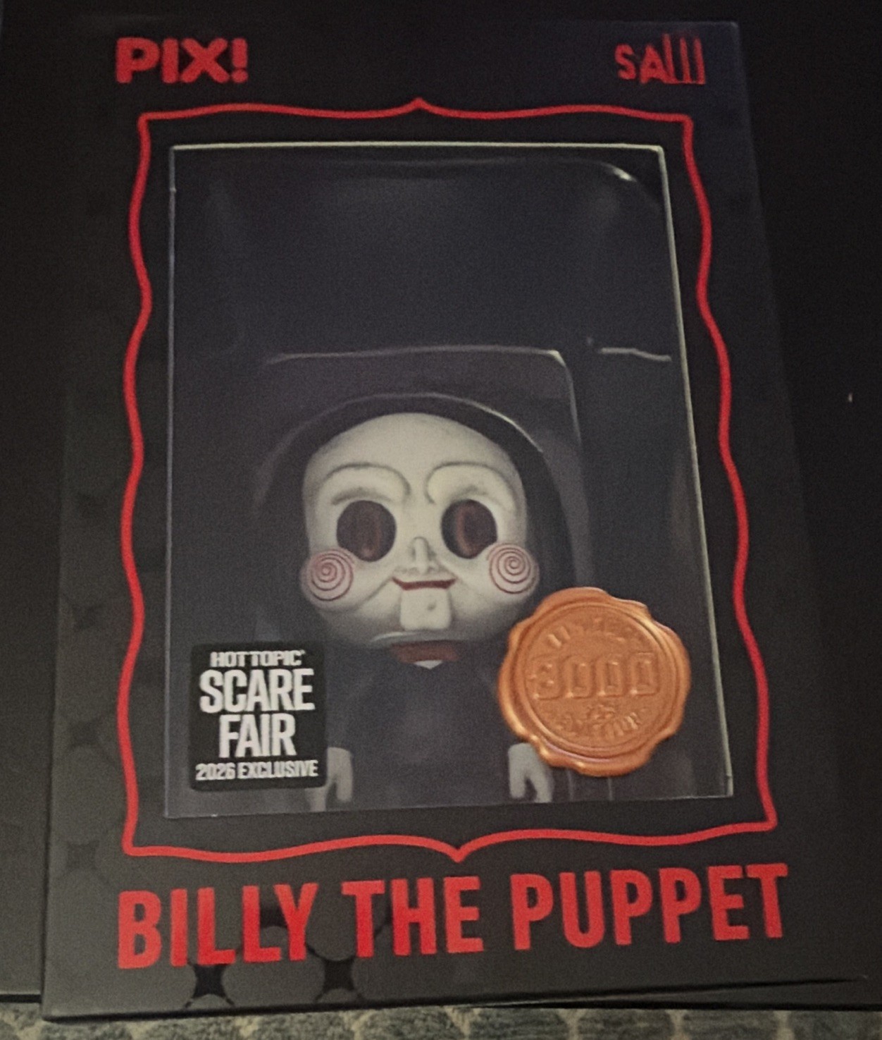 Thrilljoy PIX SAW Billy the Puppet Collectible Figure Hot Topic Scare Fair Excl
