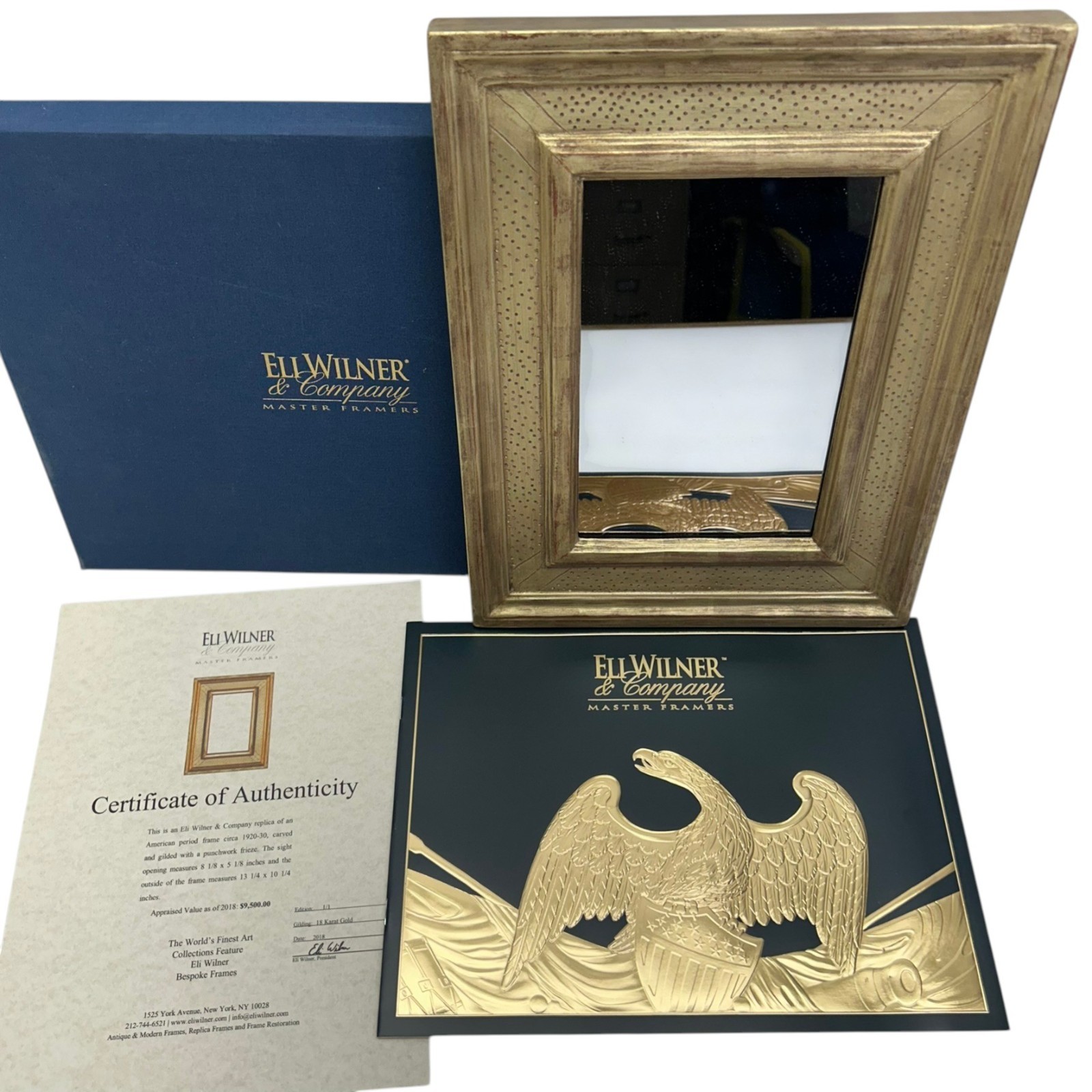 Eli Wilner and Co. Bespoke Frame Replica Mirror w/ COA RARE 2018 18kt Gold Leaf