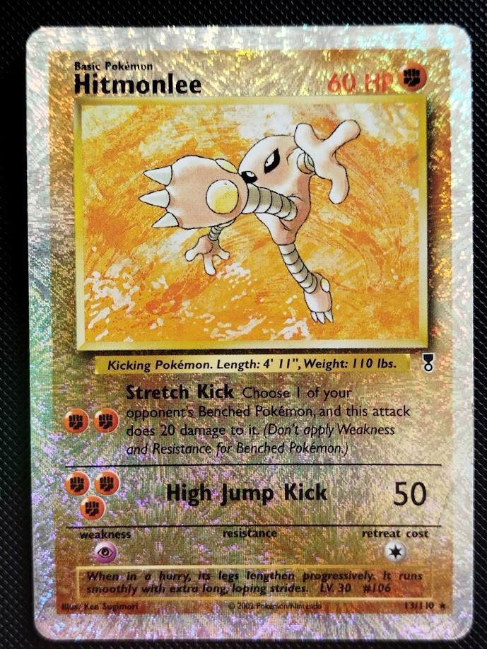 (MP-HP) Hitmonlee 13/110 2002 Legendary Collection Reverse Holo Pokemon Card