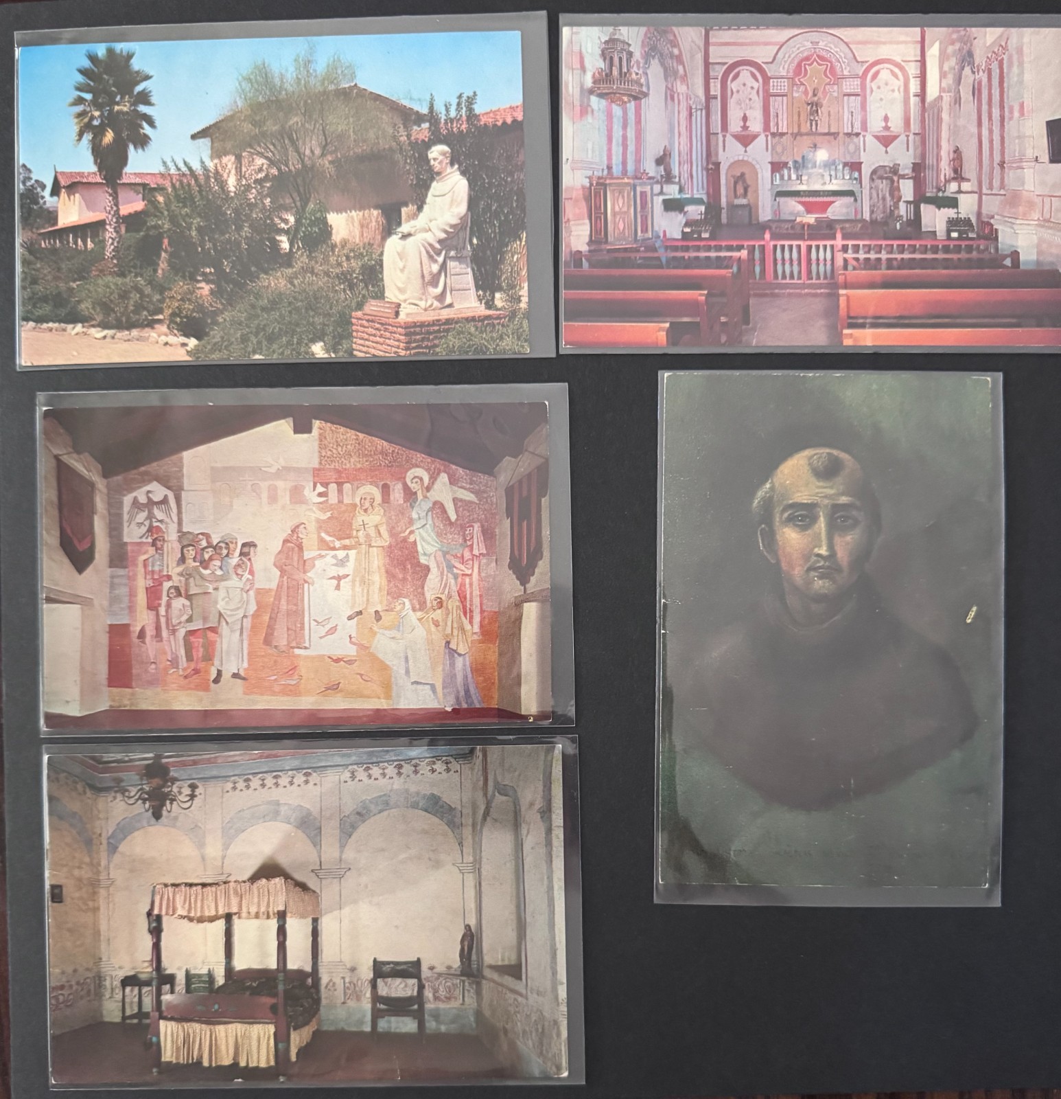 Vintage San Fernando Mission California Postcards Lot of 5 Columbia