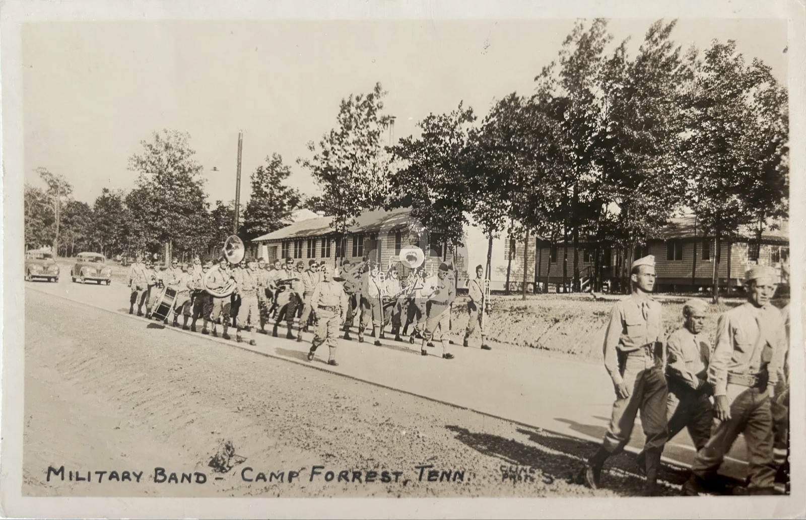 Military Band Marching Camp Forrest Tennessee RPPC Photo Postcard COPY