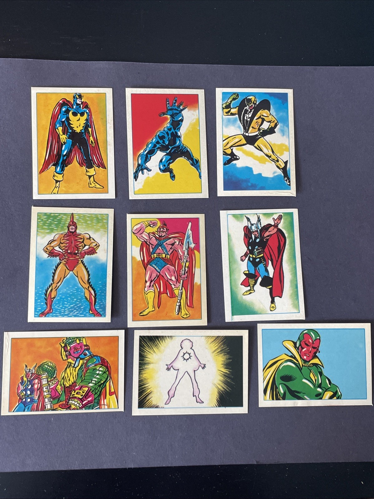 Vintage 1984 Marvel Super Heroes Secret Wars Stickers Lot - 9 Unused Excellent