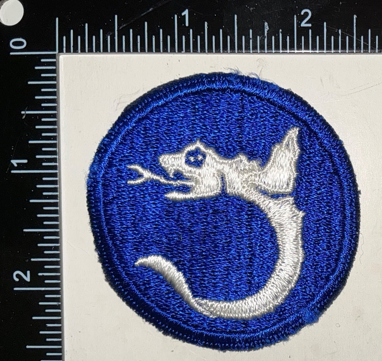 ORIGINAL WWII Army 130th Infantry Division PHANTOM GHOST Operat Fortitude Patch