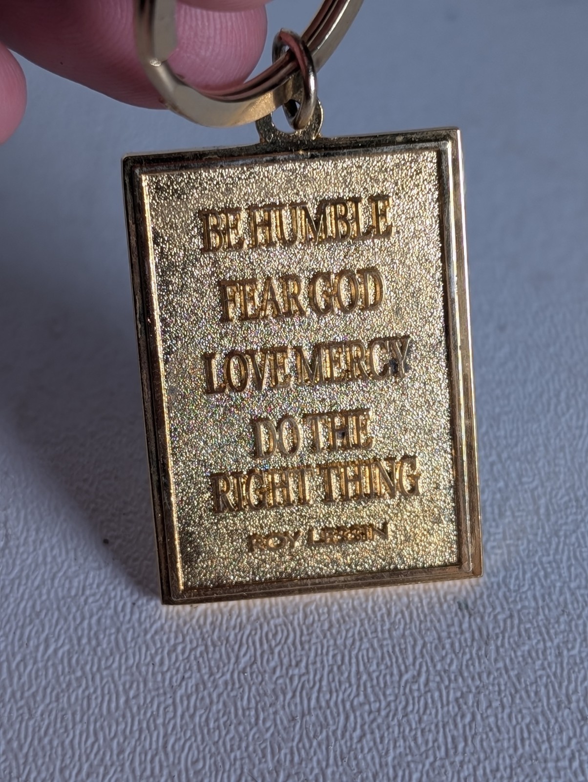 Vintage Keychain Roy Lessin God Quote Christian Micah 6:8
